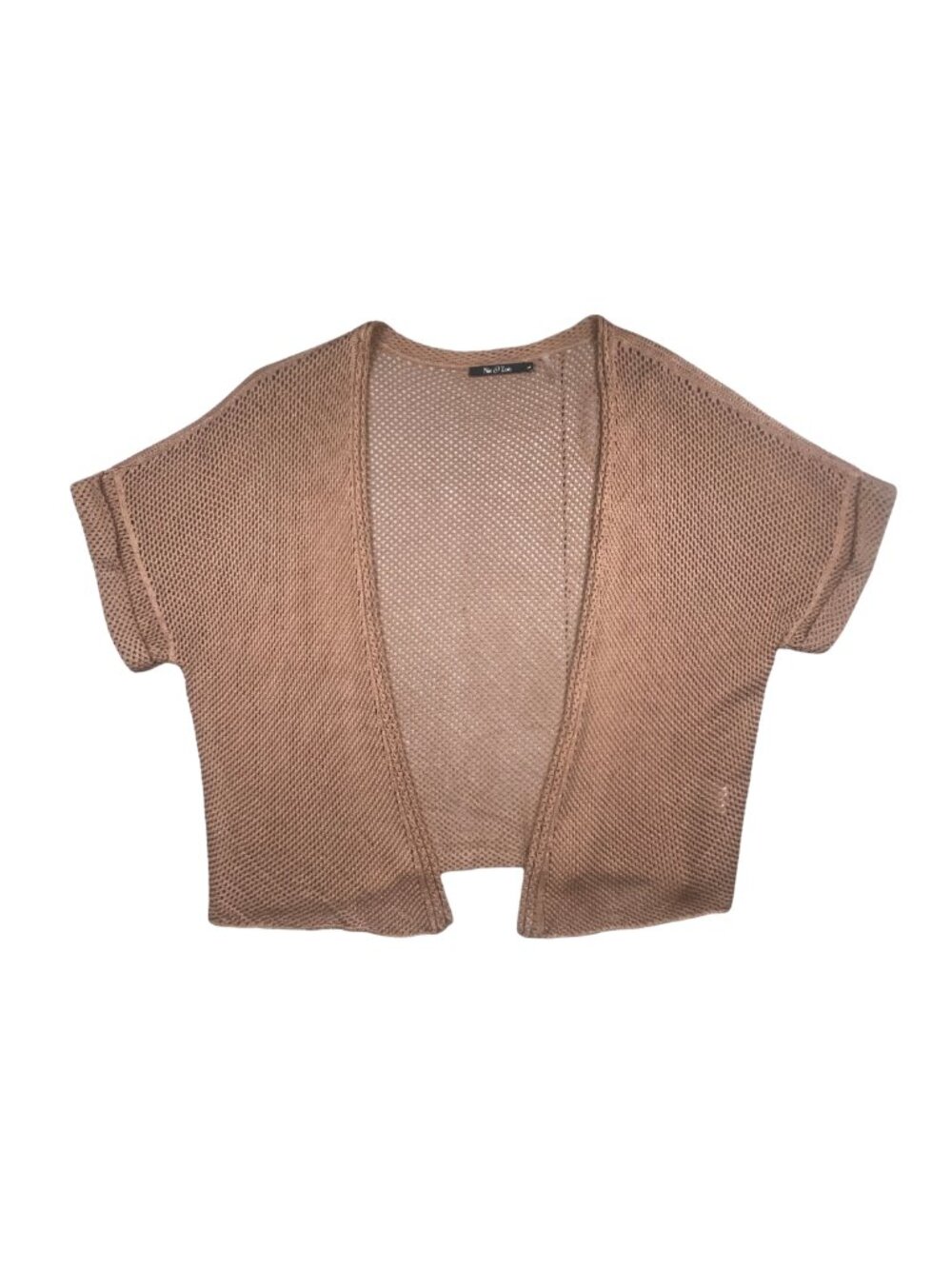 Nie + Zoe Open Knit Short Sleeve Cardigan Sz L
